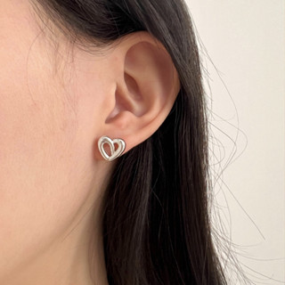 223-littlegirl gifts- Love Heart Stud Earrings s925