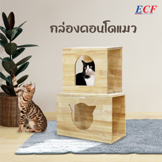 ECF Furniture บ้านแมวสไตล์ญี่ปุ่น คอนโดหมา แมว บ้านแมว บ้านหมา ไม้ยางพารา สำหรับสัตว์เลี้ยง