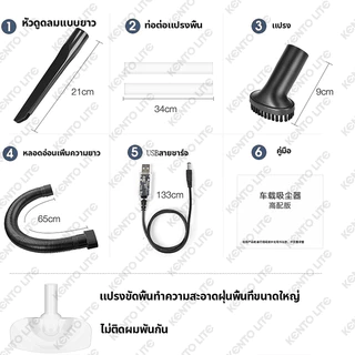 เครื่องดูดฝุ่น เครื่องดูดฝุ่นไร้สาย 35kpa แรงดูดทรงพลัง Handheld Vacuum Cleaner เครื่องดูดฝุ่นแบบมีสาย เครื่องดูดฝุ่นในบ