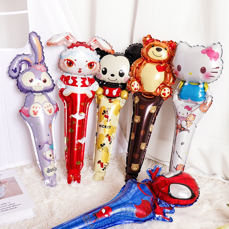 พร้อมส่งจากไทย🇹🇭 ลูกโป่งฟอยล์ แบบถือแบบยาว แบบมีก้านจับ แบบสั้น ลายเยอะมากๆค่ะ นักบินอวกาศ ไดโนเสาร์ หัวใจ - รูปที่ 2