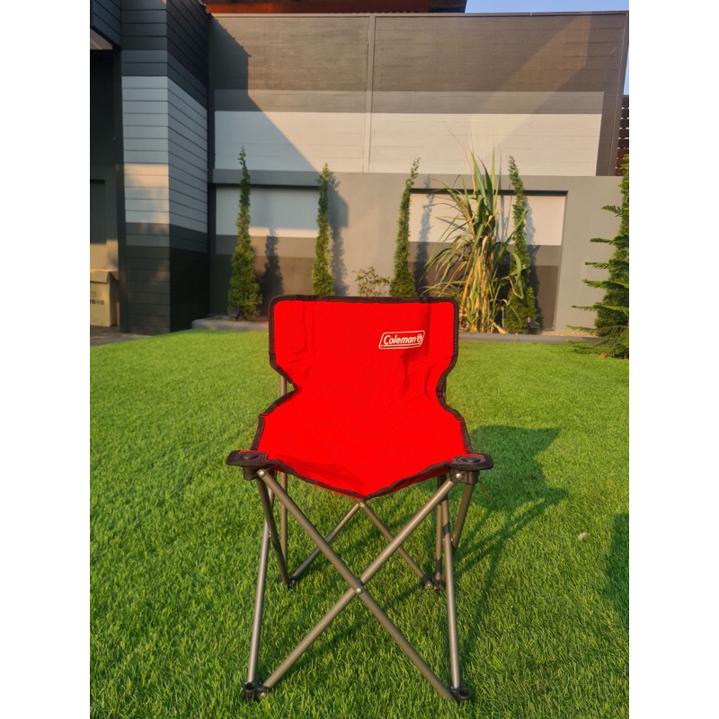Coleman เก้าอี้สนามพับได้ สีแดง แบบพกพาขนาดเล็ก รับน้ำหนักได้ 80-100โล พร้อมถุงใส่ มีสินค้าพร้อมส่งไวทุกวัน