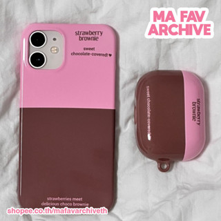 (pre-order จากเกาหลี) mafavarchive - brownie hard case เคสมือถือ เปิดหัวท้าย เคสแข็ง