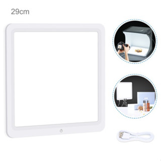 PULUZ ไฟแบล็คดรอปถ่ายภาพสินค้า ขนาด 30cm Mini LED Photography Shadowless Light Lamp Panel Pad(White)