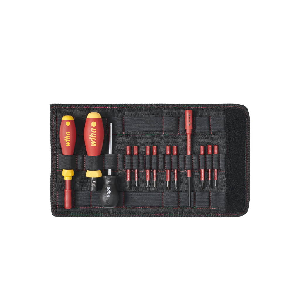WIHA Torque screwdriver set TorqueVario®-S electric 0,8-5,0 Nm mixed, variably adjustable torque limit, 14 pc/set