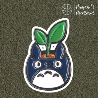 ʕ •ᴥ•ʔ ✿ พร้อมส่ง : เข็มกลัดลายกระถางต้นไม้ โทโทโร่เพื่อนรัก | My Neighbor Totoro - GHIBLI Plant Pot Enamel Brooch Pin.