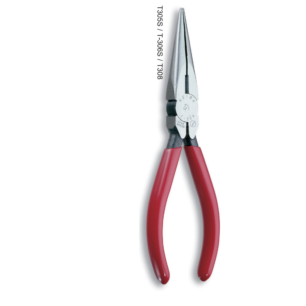 KEIBA คีมปากแหลม คีมหนีบปากยาวด้ามบาง ขนาด 6" KEIBA #T-306S และขนาด 8" KEIBA #T-308 Made in Japan