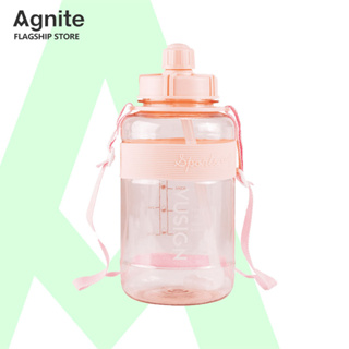 Agnite ขวดน้ำ 1.5ลิตร ขวดน้ำพลาสติกแบบพกพา ขวดน้ำเพื่อสุขภาพ ขนาดพกพา มีที่จับกันลื่น Water Bottle