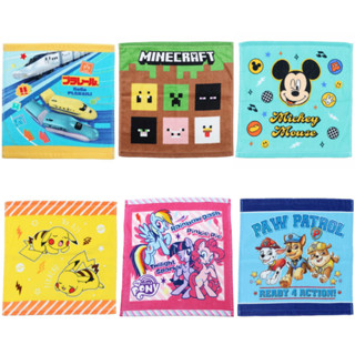 ผ้าเช็ดหน้า ผ้าเช็ดมือ Disney 34x35 ซม. Mickey Minnie Pooh Toy Story เจ้าหญิง ผ้าขนหนู