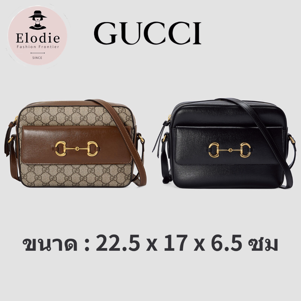 กระเป๋าสะพายคลาสสิกของผู้หญิง gucci ใหม่จัดส่งจากฝรั่งเศส/กระเป๋าสะพายใบเล็ก Gucci Horsebit 1955 Series