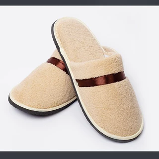 ฟรีไซส์ รองเท้าโรงแรมห้าดาว รองเท้าใส่ในบ้าน รับแขก พื้นนิ่ม กันลื่น 7mm Slipper
