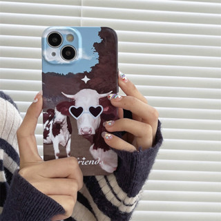 🔥ส่งจากไท🔥 เคสไอโฟน14Pro max วัวตัว แนวโน้ม เคส for iPhone 11 13 12 14 13Pro เคสไอโฟนแข็ง 12Pro max case Cow แฟชั่น