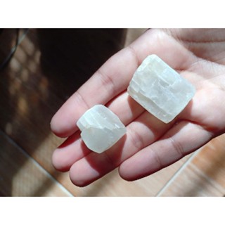 White Moonstone 🌝 | มูนสโตนสีขาว#หินดิบ แฟลชขาว หินธรรมชาติ หินสะสม Moon#1 - Moon#2