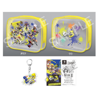 Splatoon3 Vinyl Pouch &amp; Acrylic Keyholder &amp; Cleaning Sticker set ชุดกระเป๋าไวนิล พวงกุญแจอะคริลิค สติ๊กเกอร์ทำความสะอาด