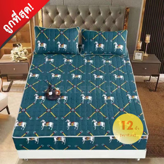 (ถูกที่สุด) Room-ขนาด 6 ฟุต (หนา 12”) ss.2 ผ้ารองกันเปื้อน ผ้าคลุมเตียง รุ่นหุ้มขอบ คุ้มเกินราคา!