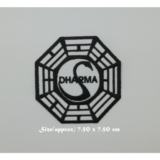 ตัวรีดติดเสื้อ งานปัก ตกแต่งเสื้อผ้า แจ๊คเก็ต Dharma Embroidered Iron on Patch  DIY