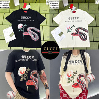 เสื้อยืด Gucci 🌹🐍 Hiend 1:1 cotton 💯 เสื้อยืดแบรนด์เนม