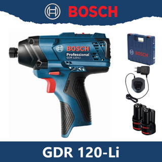 BOSCH ไขควงกระแทกไร้สาย 12V รุ่น GDR 120-LI Gen3 (แบต 2.0ah 2 ก้อน) 12โวลต์ GDR120Li สว่านไขควง