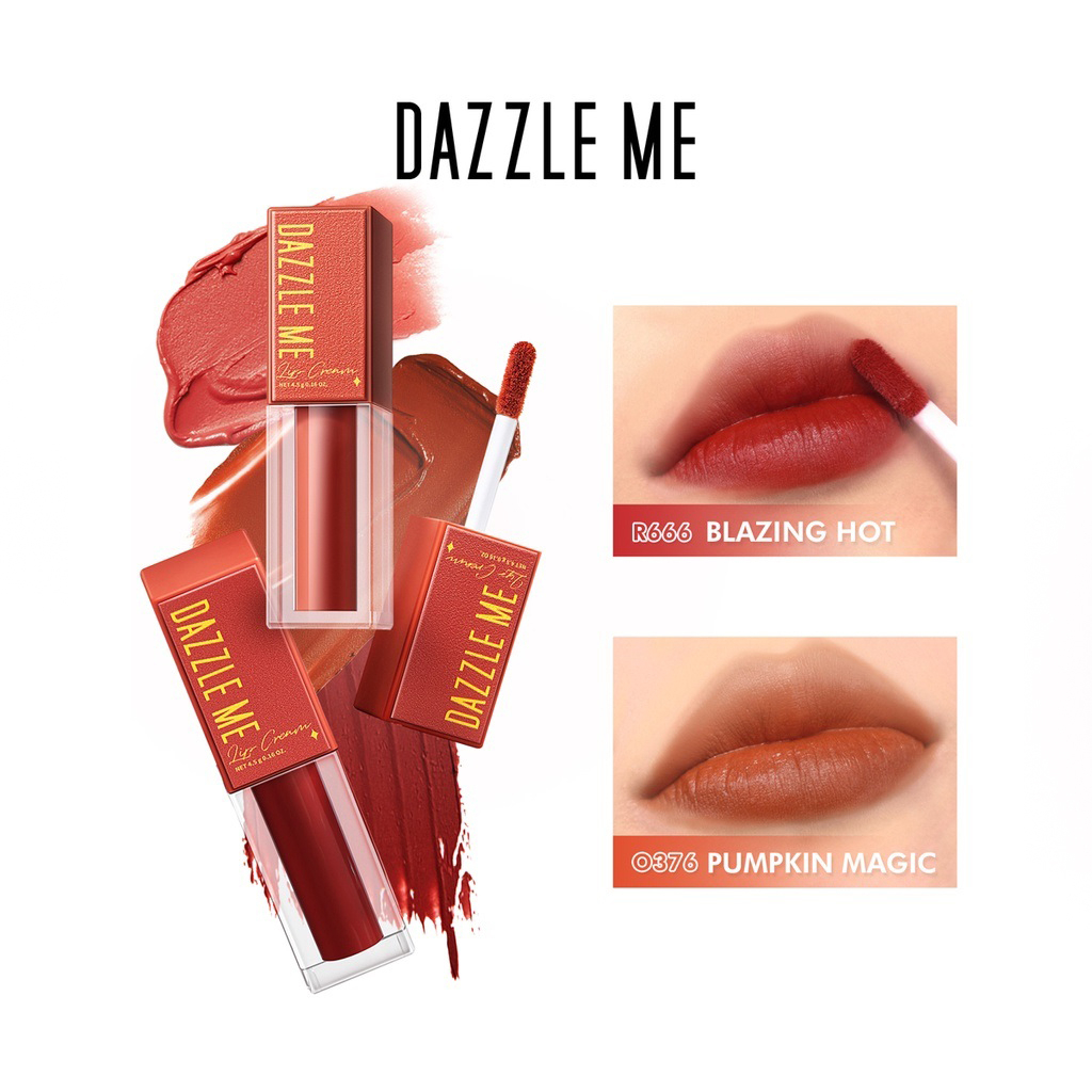 Dazzle Me Mousse Lip Cream Setลิปมูสเนื้อละเอียด เม็ดสีสดแน่นชัดตั้งแต่ครั้งแรกที่ทา เนื้อมูส นุ่ม บางเบา