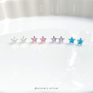 Sister J. star pastel earrings ต่างหูเงินแท้ /silver925