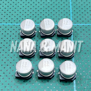 CAPACITOR 56uF 10V (กระป๋องเงิน)แพ็คละ10ตัว