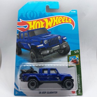 รถเหล็ก Hotwheels 20 JEEP GLADIATOR สีน้ำเงิน (ib40)