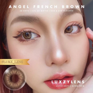 คอนแทคเลนส์ 🌟 Angel French gray / brown 🌟 รุ่นใหม่ เลนส์กรองแสง ใส่นิ่มสบายตา กรองแสง Luxzylens