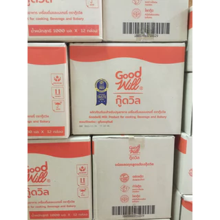 นมจืดยกลัง นมกู๊ดวิลผลิตภัณฑ์นมยกลัง(ข้นจืด)1000มลx12กล่อง(สั่งครั้งล่ะ1ลังห้ามรวมกับอย่างเดิมอื่น)สินค้าน้ำหนักเยอะค่ะ