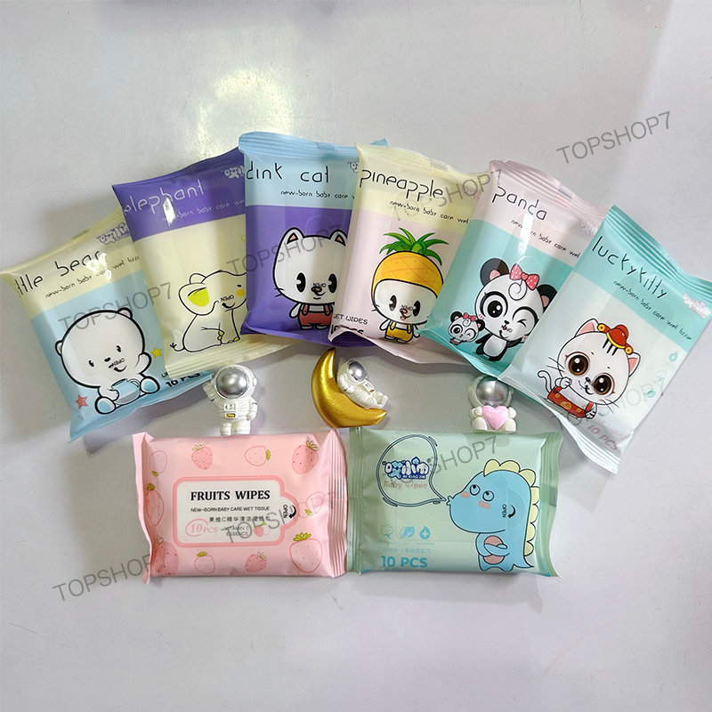 ✔[🇹🇭จัดส่งวันนี้🎁]🎉ถูกที่สุด✨ ทิชชู่เปียก ทิชชู่ 🔥Baby wipes กระดาษทิชชู่เปียก 10 แผ่น /แพ็ค SHIJIN