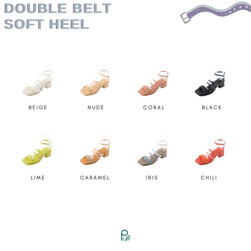 PUFFSHOES.OFFICIAL : Double Belt Soft Heel