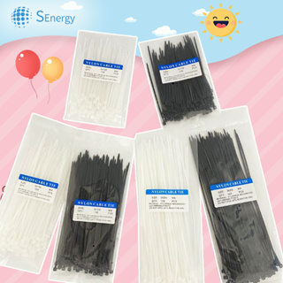 ⭐ซื้อเกิน 30 บาท⭐เคเบิ้ลไทร์ 100เส้น Cable Tie4/6/8/10/12นิ้ว  สายรัดไนล่อน Nylon Plastic ขายส่ง จังหวัดปท