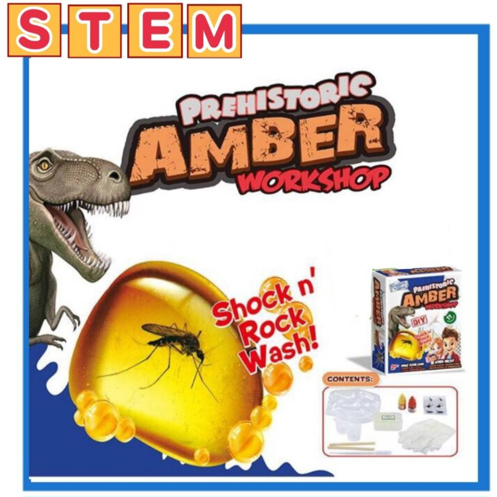 👑Alice&kids👑Stem DIY ชุดทดลองวิทยาศาสตร์ ชุดทำฟอสซิล Amber Workshop