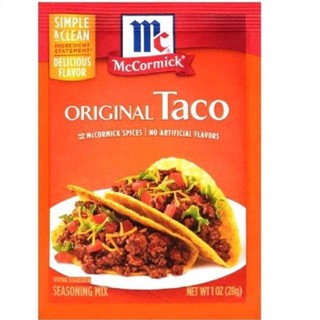 ซอสผงทาโก้ แม็คคอร์มิค ออริจินอล ทาโก้ ซีซั่นนิ่งมิกซ์ 28 กรัม Taco Seasoning Mix Original 28 g