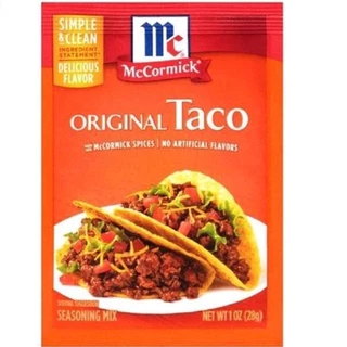 ซอสผงทาโก้ แม็คคอร์มิค ออริจินอล ทาโก้ ซีซั่นนิ่งมิกซ์ 28 กรัม Taco Seasoning Mix Original 28 g