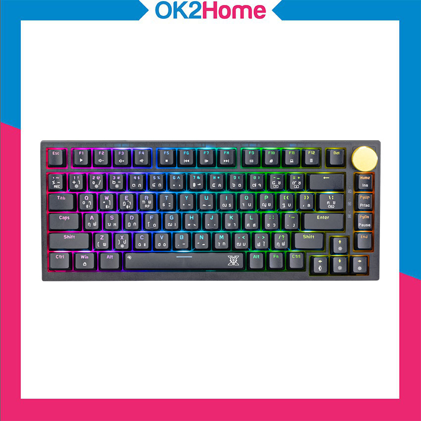 NUBWO X34 HADRIAN Gaming Keyboard TRI Mode คีย์บอร์ดเกมมิ่งไร้สาย Red Switch