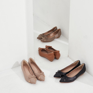KIAH 30901 : ELF SHOES | รองเท้าหนังแกะเกรดพรีเมียมหัวแหลม มีส้น 1 นิ้ว