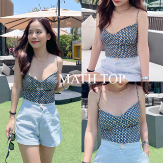 MATH TOP〰️ เสื้อสายเดี่ยวแต่งลายกราฟฟิค