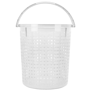 โลตัส ตะกร้ากลมมีหูหิ้วลายหวาย สีขาว LOTUSS LOUNDRY BASKET WITH HANDLE