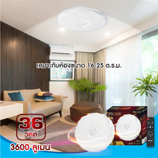 โคมไฟเพดาน LED สามสี สั่งการด้วยรีโมท TRIPLE COLOR LED CEILING WITH REMOTE (36 วัตต์ , 50 วัตต์)