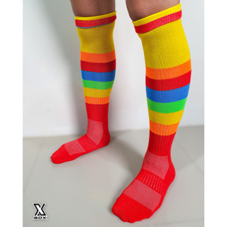 SOXผู้ใหญ่ ใส่ออกกำลัง socks ถุงเท้ากีฬา ถุงเท้าฟุตบอล เบสิค  สีสวยสะดุดตา ไม่ย้วย