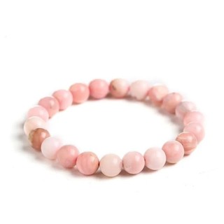 กำไลหินเสริมความรัก หินสีชมพู หินพิงค์ โอปอล์ Pink Opal