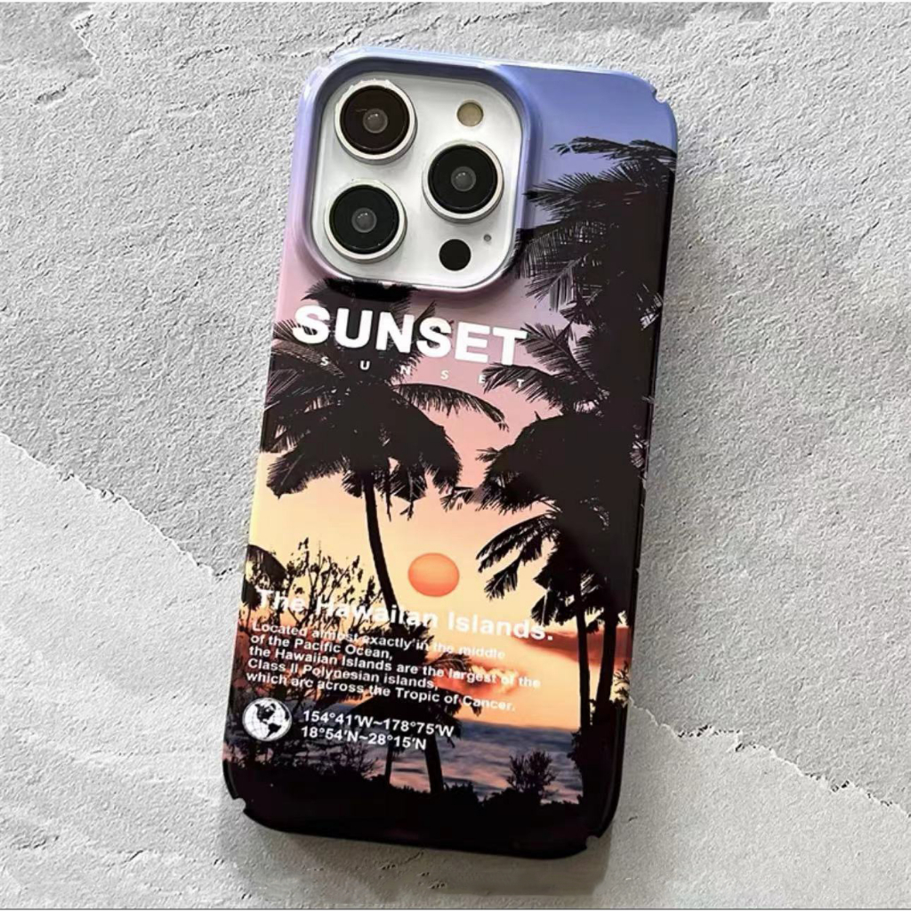 🔥ส่งจากไท🔥 ต้นมะพร้าว Tree เคสไอโฟน14Pro max ต้นต้นไม้ เคส for iPhone 11 12 13Pro 14 11Pro max case 