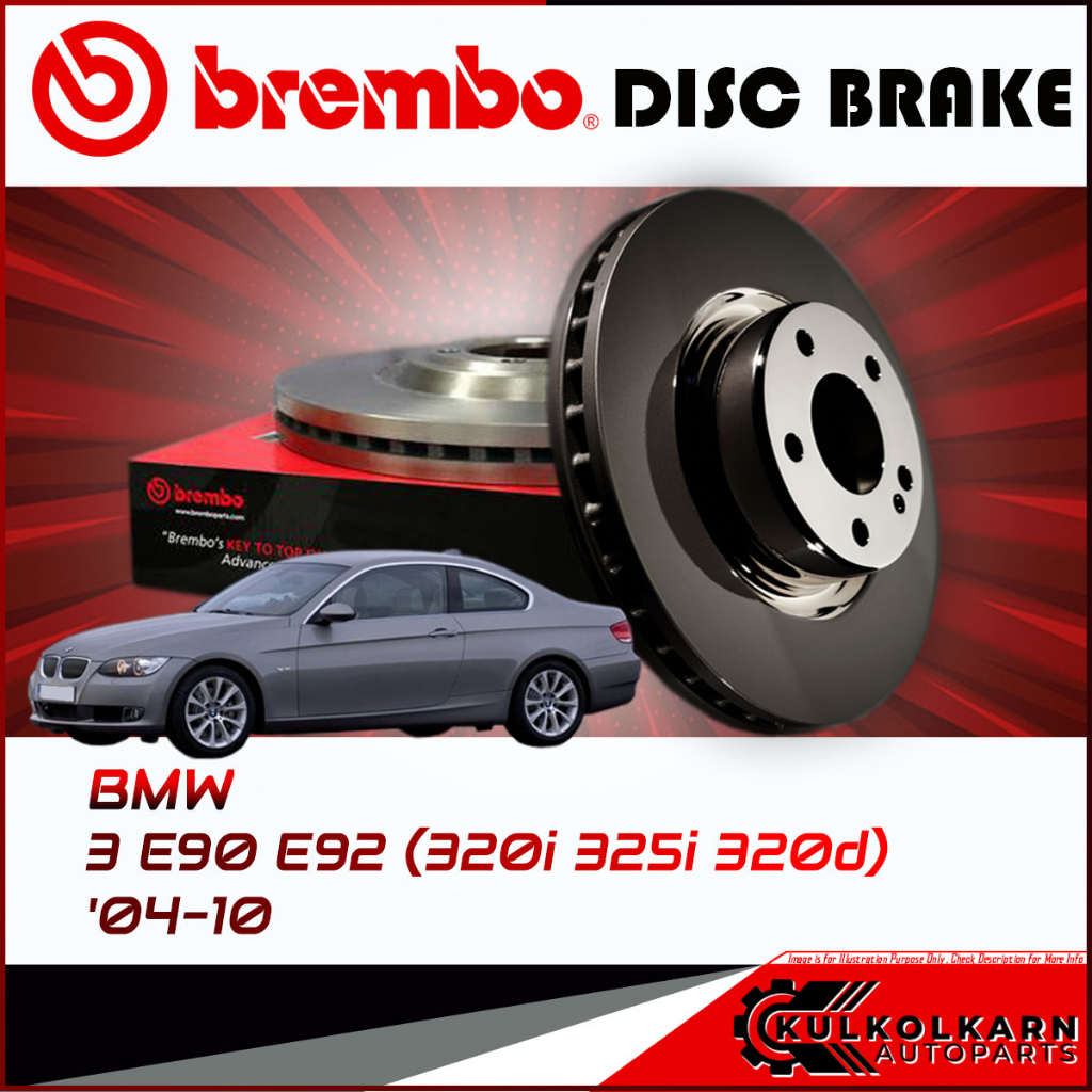 จานเบรกหลัง BMW SERIES 3 E90 E92 (320i 325i 320d) (HC) ปี 04-10 (09 9793 11)