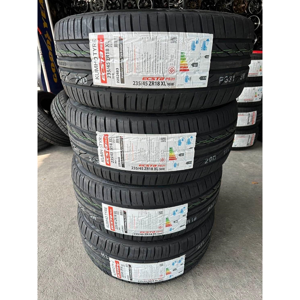 🔴 ยาง "#คัมโฮ" Kumho Ecsta PS31 235/45R18 ปี 22