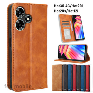 (ราคาส่ง) ส่งด่วน Note30/Smart7/Hot30 4G/Hot30i สำหรับ INFINIX Hot20s/Hot20i/Hot12i เคสฝาพับ ใส่บัตรได้ ตั้งได้ XUNDU