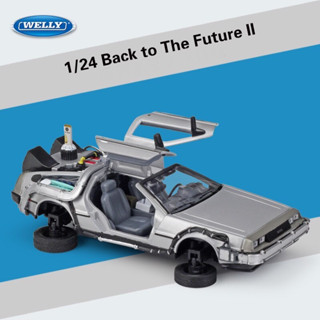 Back To The Future  DMC DeLorean Time Machine Car Welly  Diecast  1/24