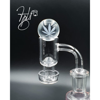 Leaf Glass Ball Set ลูกแก้วหมุน 3pc* Carb Cap for Quartz Banger, Dabrig, WAX/DAB/SHATTER/ROSIN/RESIN BE14