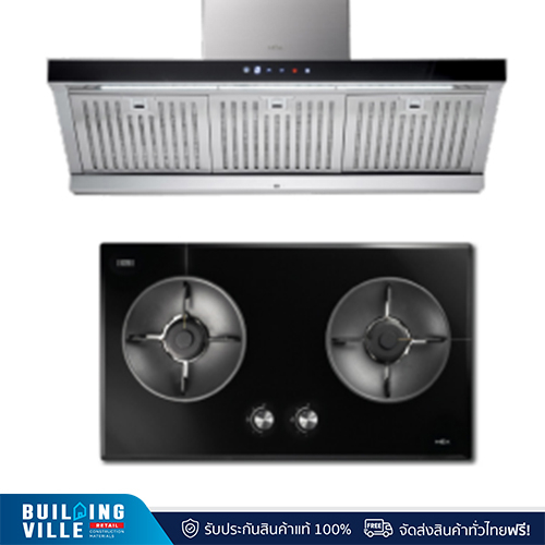 [ส่งฟรี!!] MEX ชุดเครื่องดูดควัน K635BFX90 + เตาแก๊ส V3772MHR