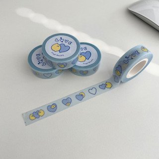 [Pre-order] second morning • — Blue Heart Glitter Masking Tape