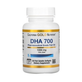 พร้อมส่ง น้ำมันปลา 🇺🇲DHA 700 Fish Oil, Pharmaceutical Grade, 1,000 mg, 30 Fish Gelatin Softgels