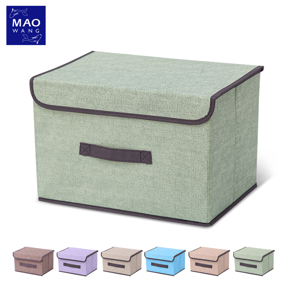 MAO กล่องผ้าเก็บของ พับได้ มี 2 ขนาด (เล็ก-ใหญ่) Foldable Storage Box